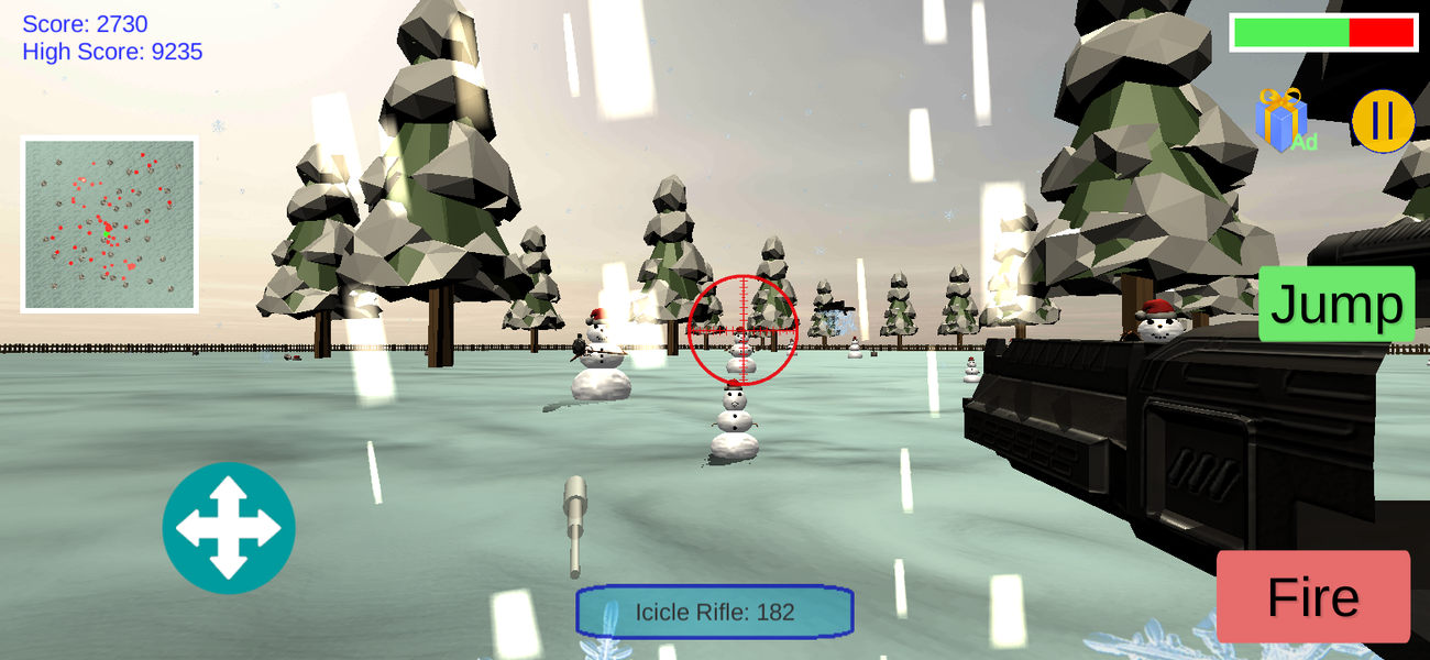 Snowman Battle - Gameplay image of android game