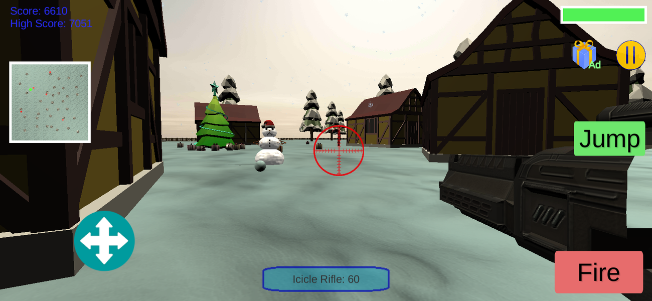 Snowman Battle - Gameplay image of android game