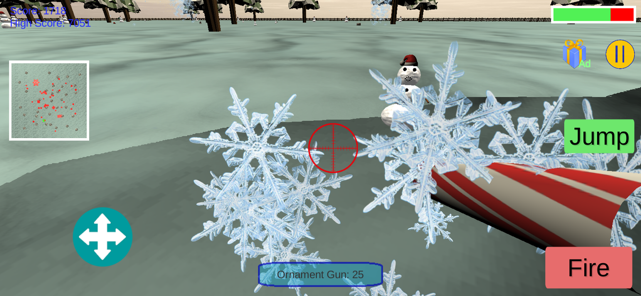 Snowman Battle - Gameplay image of android game
