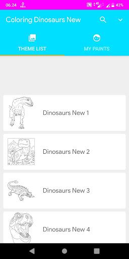 Coloring Dinosaurs New - Image screenshot of android app