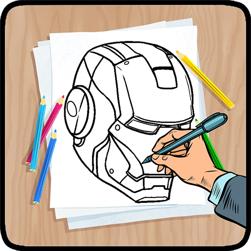 How To Draw Superhero and Logo - Image screenshot of android app