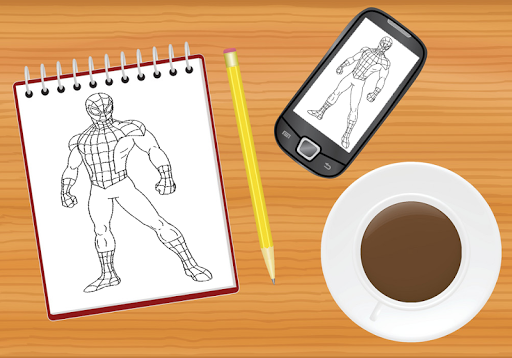 How To Draw Superhero and Logo - Image screenshot of android app
