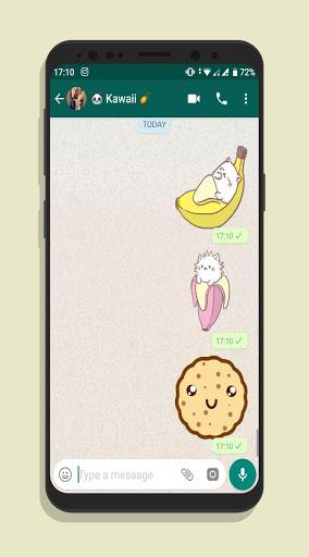 KAWAII WASTICKERAPP CUTE CHAT STICKER - Image screenshot of android app