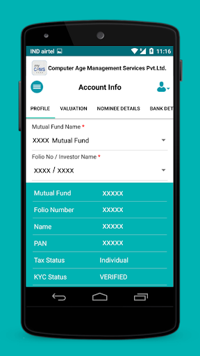 myCAMS Mutual Fund App - عکس برنامه موبایلی اندروید