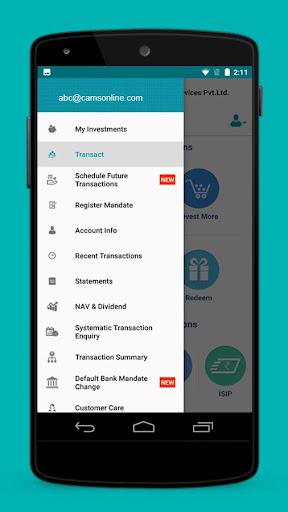 myCAMS Mutual Fund App - عکس برنامه موبایلی اندروید