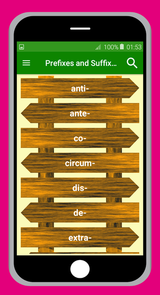 Prefixes and Suffixes - Root W - عکس برنامه موبایلی اندروید