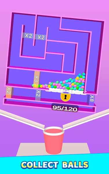 Ball Escape 3D: Spin & Collect - Gameplay image of android game