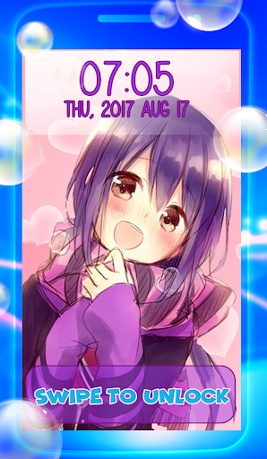 Kawaii Anime Lock Screen Themes - Image screenshot of android app