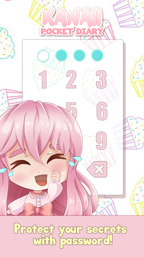 Kawaii Chibi Pocket Diary App - Image screenshot of android app