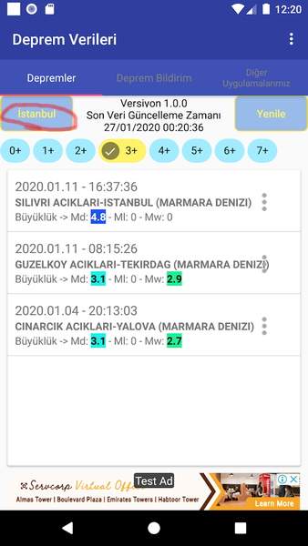 World Earthquake Data - Image screenshot of android app