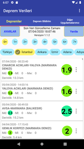 World Earthquake Data - Image screenshot of android app