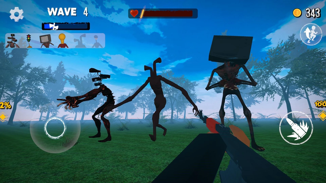 Siren Monster - Horror Head 3D - Gameplay image of android game