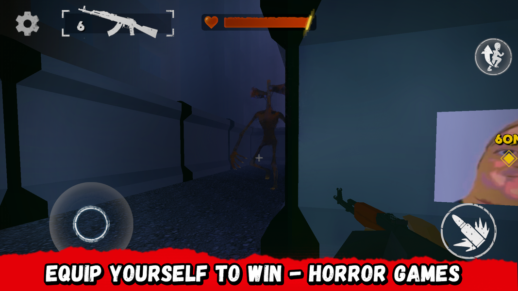 Siren horror: Big head game ۳d - عکس بازی موبایلی اندروید