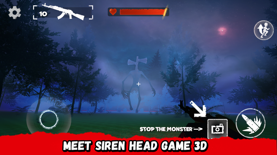 Siren horror: Big head game 3d - Gameplay image of android game