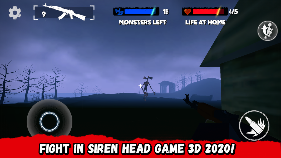 Siren horror: Big head game ۳d - عکس بازی موبایلی اندروید