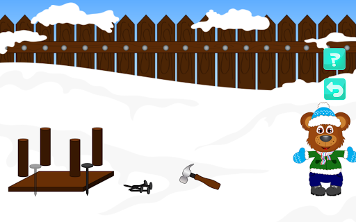 Oli and Animals in Winter - Gameplay image of android game