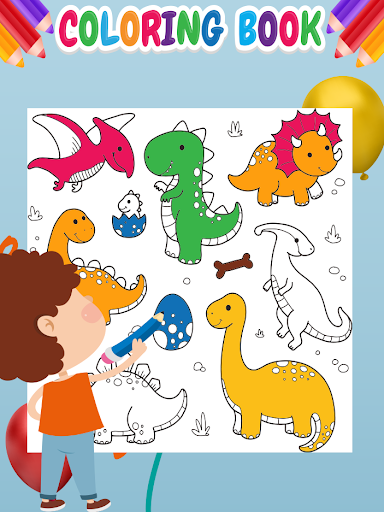 Dinosaurs coloring book - Image screenshot of android app