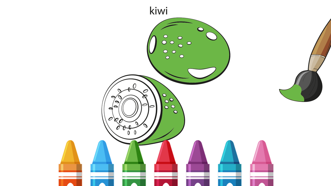 Fruits And Vegetables Coloring - Gameplay image of android game