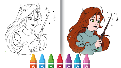 princess coloring book - Image screenshot of android app