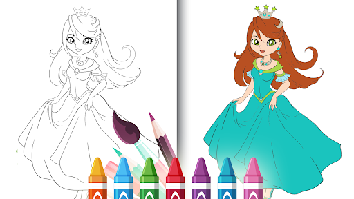 princess coloring book - Image screenshot of android app