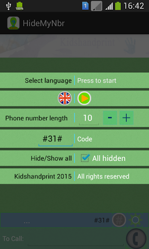 Hide My phone number - Image screenshot of android app