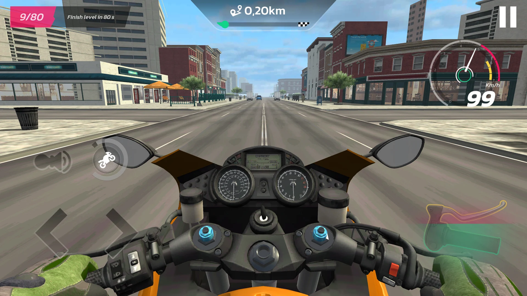 Traffic Bike Rider Rush - Gameplay image of android game