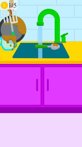 kitchen cleaning game - Gameplay image of android game
