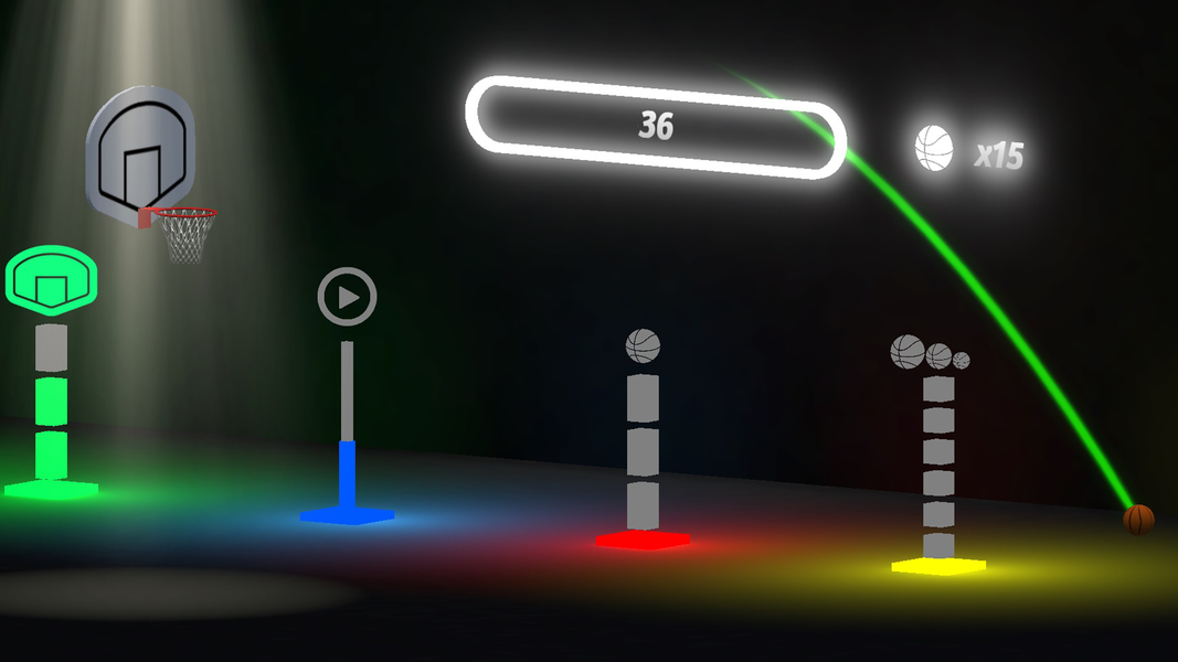 Casual shooting basketball - Gameplay image of android game