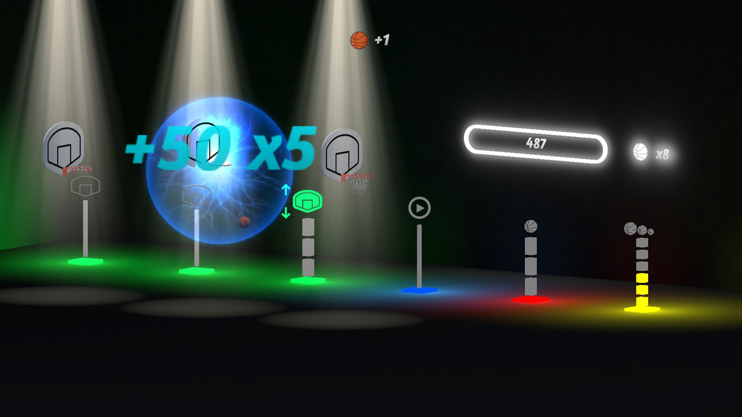 Casual shooting basketball - Gameplay image of android game