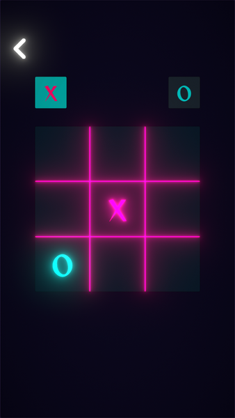 Tic Tac Toe Glow -  XO Game - Gameplay image of android game