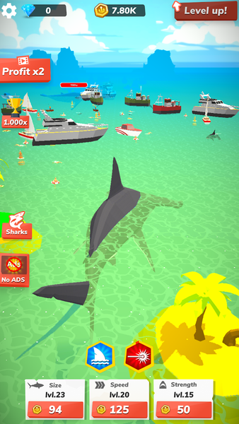 Idle Shark World - Tycoon Game - عکس بازی موبایلی اندروید