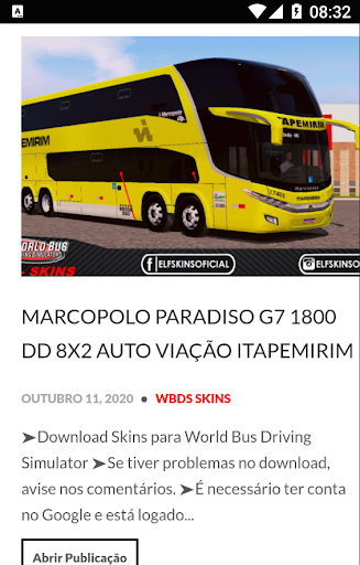 SKINS WORLD BUS DRIVING SIMULA - Image screenshot of android app