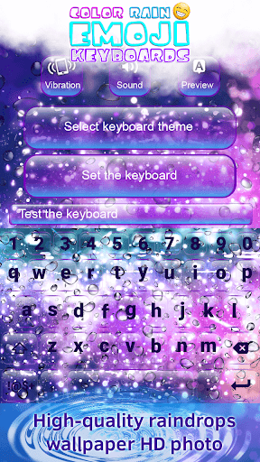 Color Rain Emoji Keyboards - عکس برنامه موبایلی اندروید