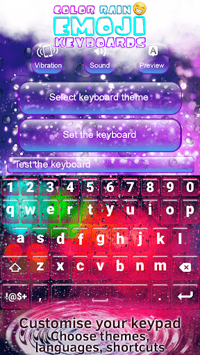 Color Rain Emoji Keyboards - عکس برنامه موبایلی اندروید