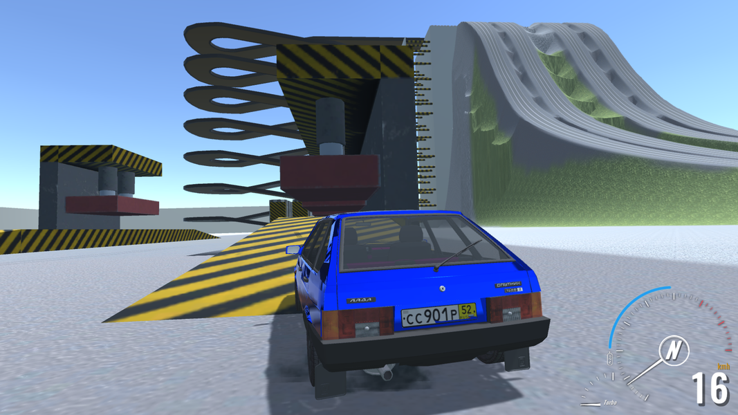 Car Crash Stunt ramp: Spusk 3D - عکس بازی موبایلی اندروید