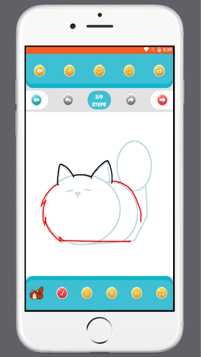 Learn Drawing and Coloring Cat - Image screenshot of android app