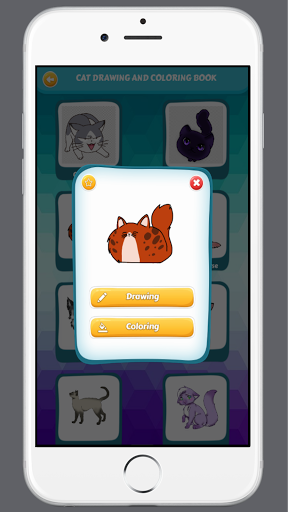 Learn Drawing and Coloring Cat - Image screenshot of android app