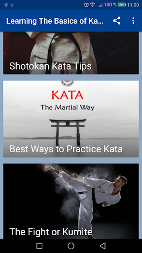 Learning the basics of karate - Image screenshot of android app
