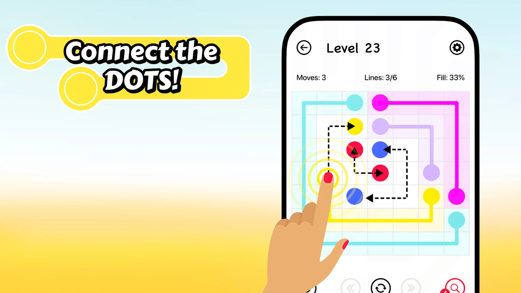 Lined - connect the dots game - عکس بازی موبایلی اندروید