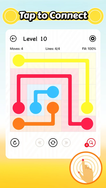 Lined - connect the dots game - Gameplay image of android game