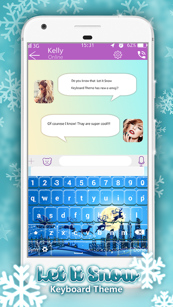 Let It Snow Keyboard Theme - عکس برنامه موبایلی اندروید