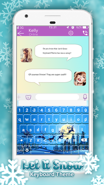 Let It Snow Keyboard Theme - Image screenshot of android app