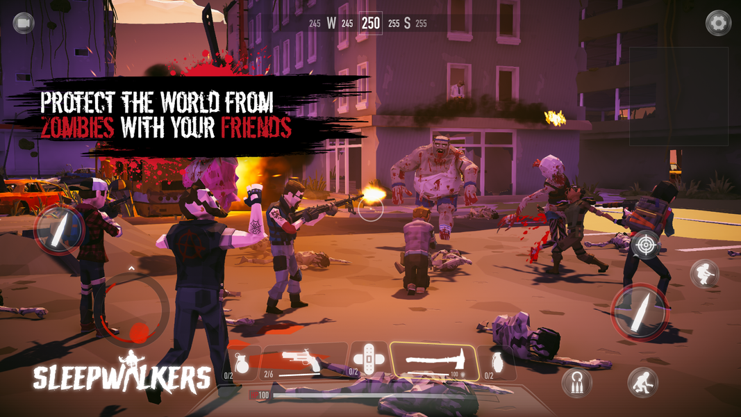 SleepWalkers : Zombie War - Gameplay image of android game