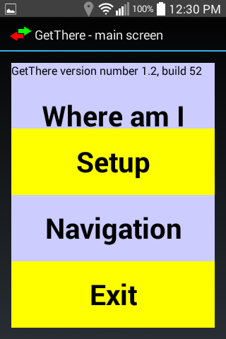 GetThere GPS nav for blind - Image screenshot of android app