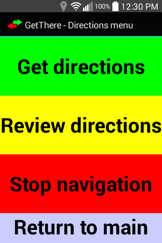GetThere GPS nav for blind - Image screenshot of android app