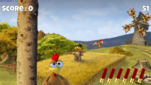 Moorhuhn - Crazy Chicken Remake - Gameplay image of android game