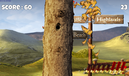 Moorhuhn - Crazy Chicken Remake - Gameplay image of android game