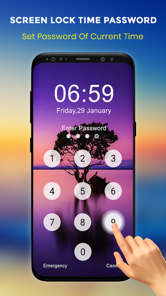 Live Time Password Lock Screen - Image screenshot of android app