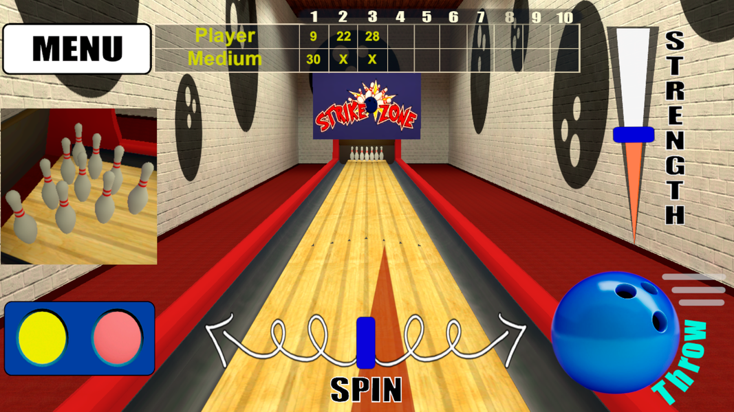 Bowling 3D classic - Gameplay image of android game