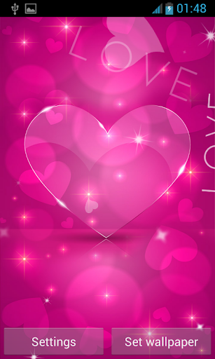 Love Hearts Live Wallpaper - Image screenshot of android app